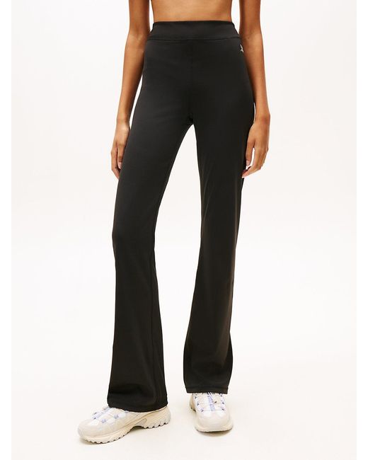 Tommy Hilfiger Blue Logo Slim Kick Flare Leggings