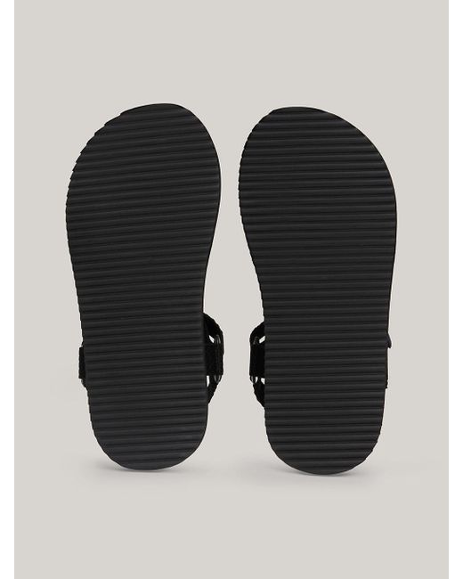 Tommy Hilfiger Black Colour-blocked Strap Sandals for men