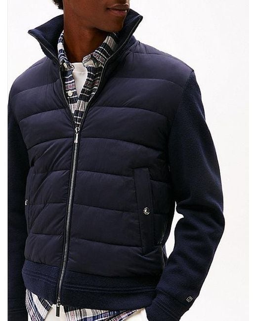Tommy Hilfiger Smart Casual Jack Met Rits En Gemengde Texturen in het Blue voor heren