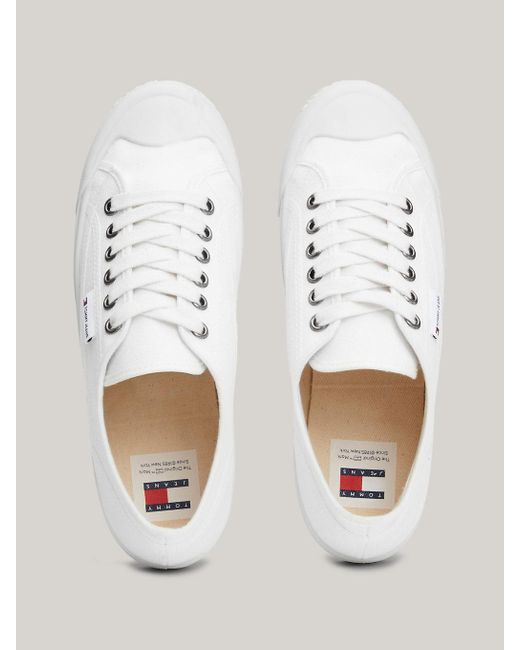 Tommy Hilfiger Natural Flexible Sole Canvas Trainers for men