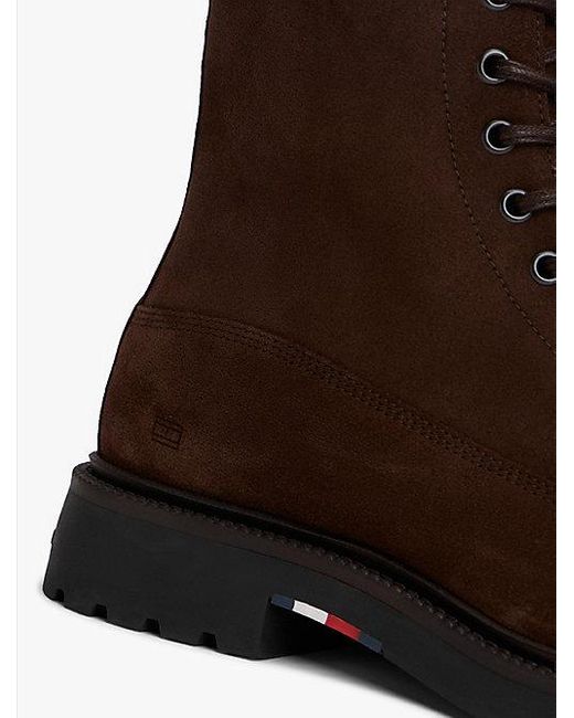 Tommy Hilfiger Lichtgewicht Suède Boots in het Brown voor heren