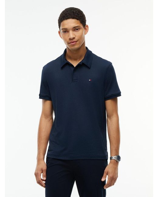 Tommy Hilfiger Blue Performance Regular Fit Structured Polo Shirt for men