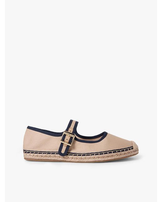 Tommy Hilfiger White Canvas Mary Jane Espadrilles