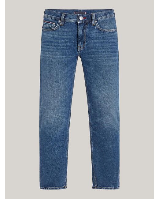 Tommy Hilfiger Blue Denton Faded Straight Jeans for men