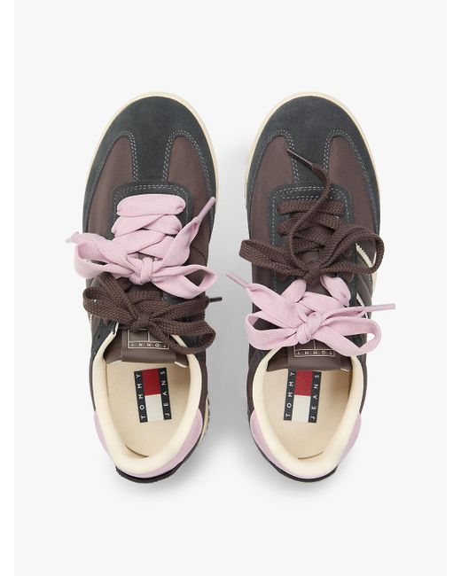 Tommy Hilfiger Gray Low Profile Serrated Trainers
