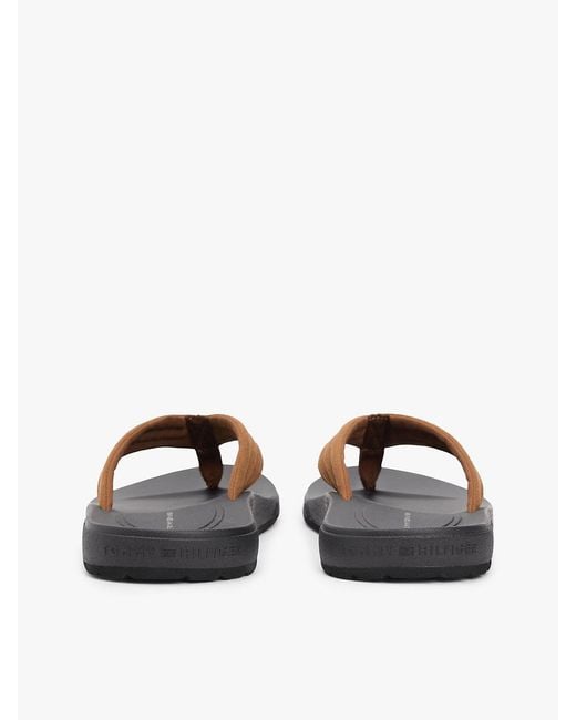 Tommy Hilfiger White Padded Strap Contoured Footbed Flip-Flops for men
