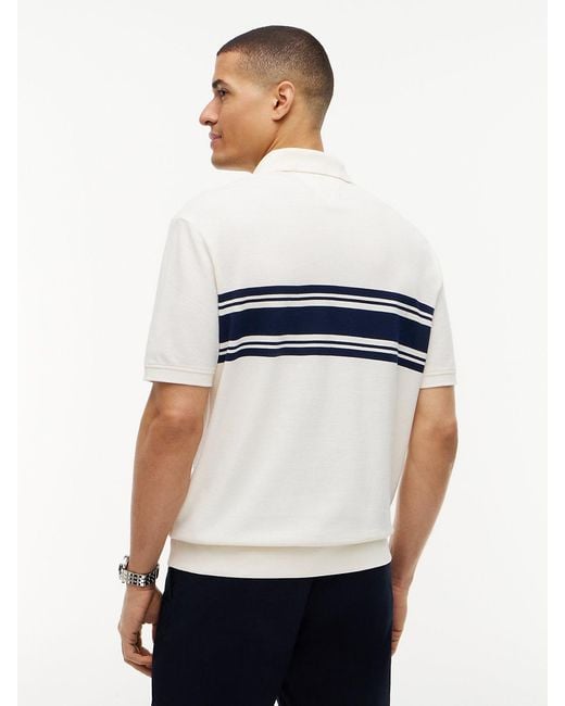 Tommy Hilfiger White Classic Fit Stripe Pique Polo Shirt for men