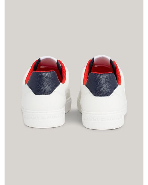 Tommy Hilfiger White Elevated Leather Court Trainers