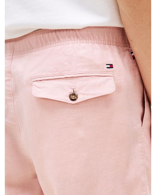 Short Harlem Décontracté En Lin Mélangé Tommy Hilfiger pour homme en coloris Pink
