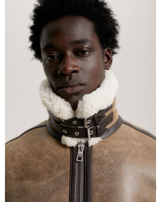 Mens tommy hilfiger store fur jacket