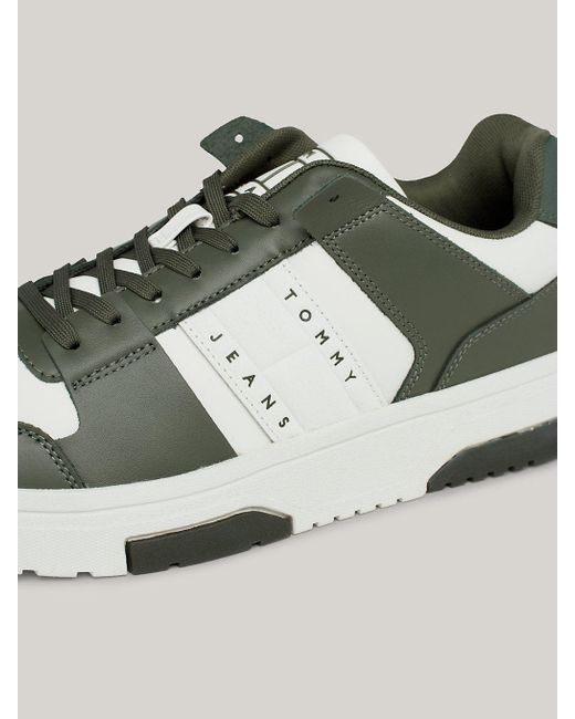 Tommy Hilfiger Natural The Brooklyn Leather Colour-blocked Trainers for men