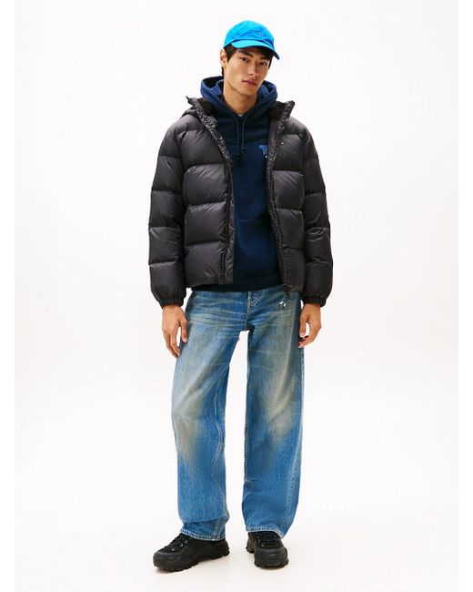 Piumino Idrorepellente Con Cappuccio di Tommy Hilfiger in Blue da Uomo