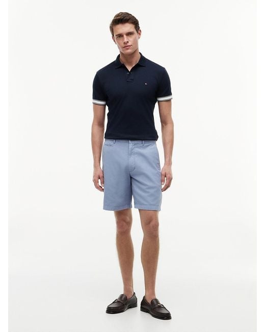 Tommy Hilfiger Blue Slim Fit Fluid Cotton Polo Shirt for men