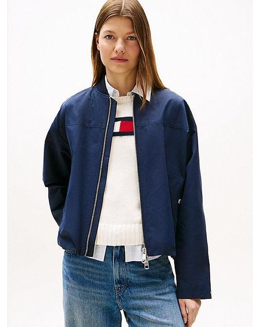 Tommy Hilfiger Waterafstotend Bomberjack in het Blue