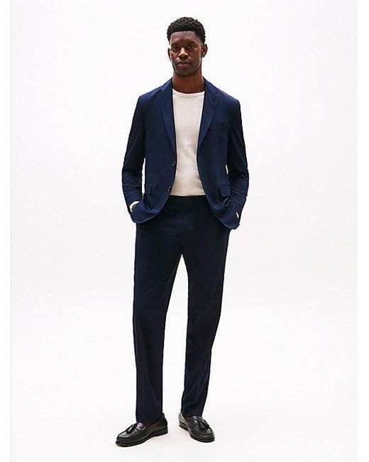 Tommy Hilfiger Anzug Aus Twill Mit Wolle in Blue für Herren