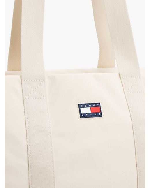 Cabas À Logo En Caoutchouc Tommy Hilfiger en coloris White