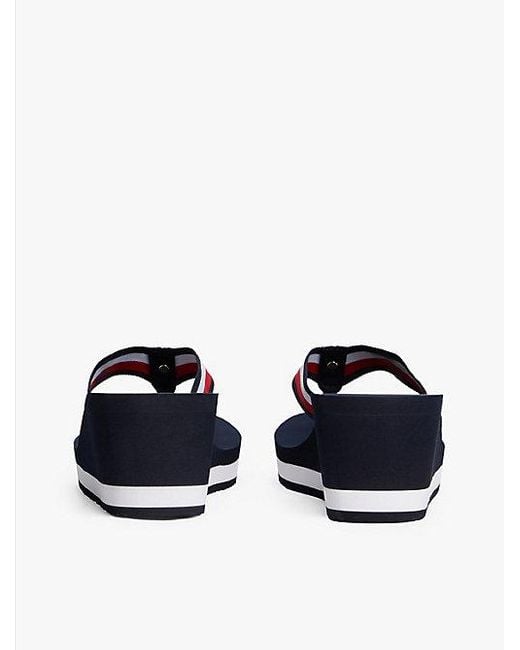 Sandalias De Cuña Corporate Tommy Hilfiger de color White