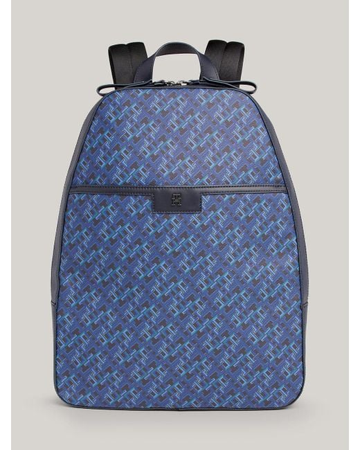 Tommy Hilfiger Blue Th Monogram Dome Backpack for men