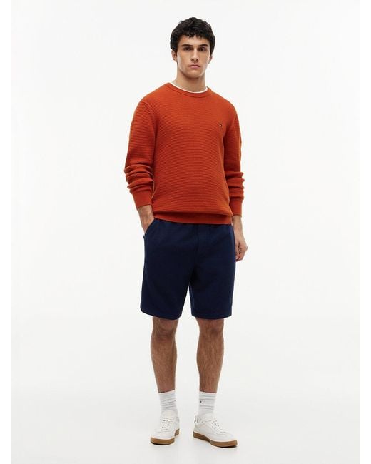 Tommy Hilfiger Structured Yarn Dyed Crew Neck Jumper for men