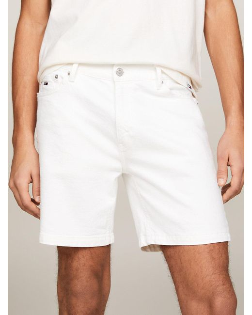 Tommy Hilfiger Classics Dad White Denim Shorts for men
