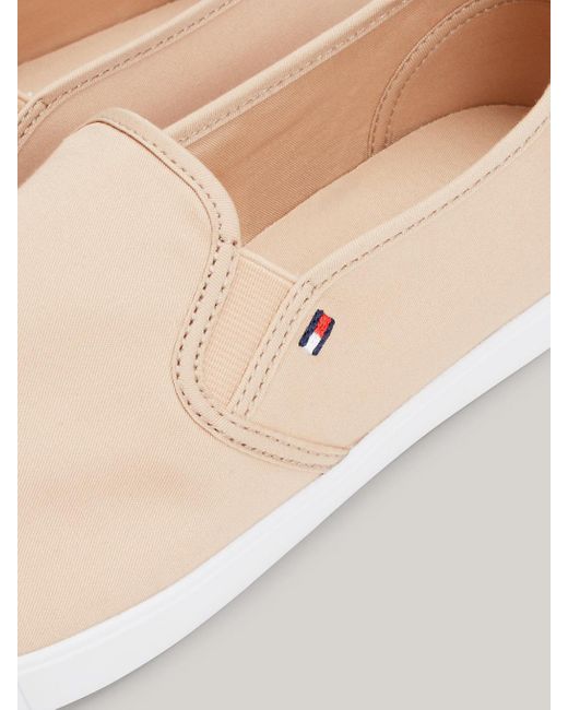 Tommy Hilfiger Natural Essential Canvas Slip-on Trainers