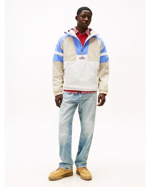 Tommy Hilfiger Blue Lightweight Ripstop Loose Popover Jacket for men