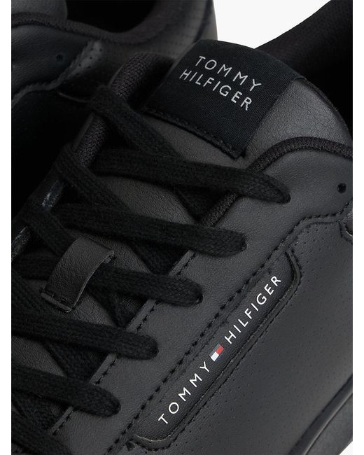 Tommy Hilfiger Black Fine Cleat Basketball Trainers With Leather for men