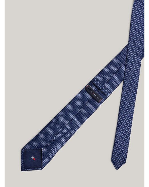 Tommy Hilfiger Blue Silk Geometric Dot Tie for men
