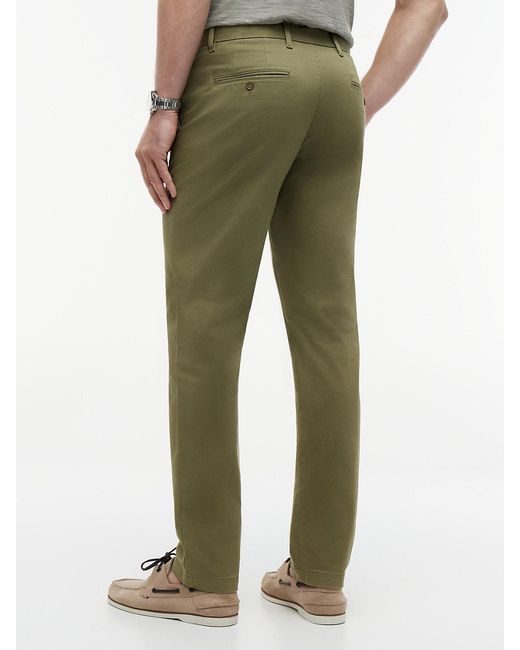 Tommy Hilfiger Green 1985 Denton Slim Straight Twill Chinos for men