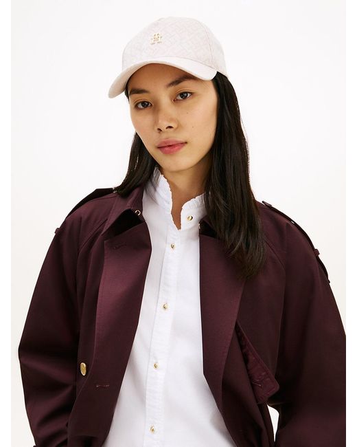 Tommy Hilfiger White Th Monogram Jacquard Baseball Cap