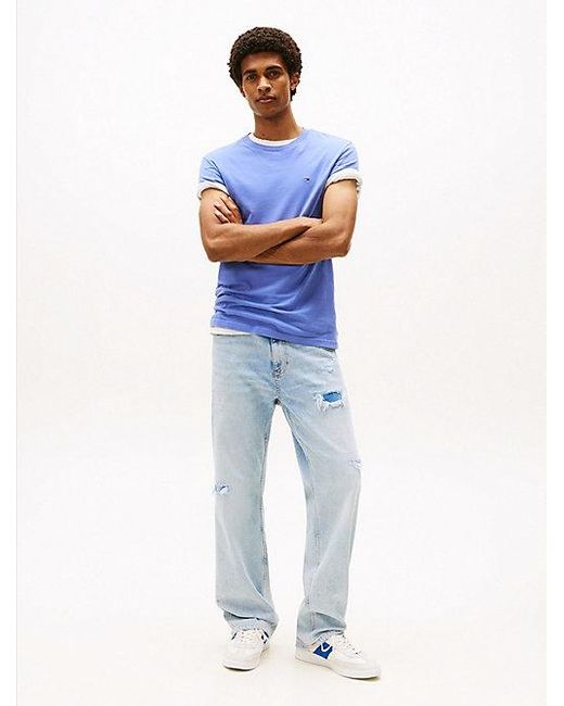 Tommy Hilfiger Set Van 2 Extra Slim Fit T-Shirts Met Vlag in het Blue voor heren