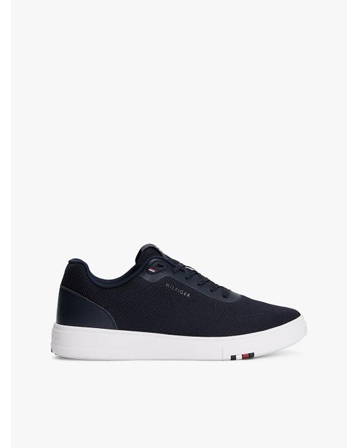 Tommy Hilfiger Blue Signature Knit Trainers for men
