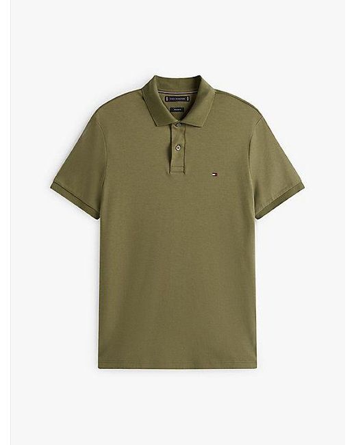 Polo De Corte Regular De Algodón Líquido Tommy Hilfiger de hombre de color Green