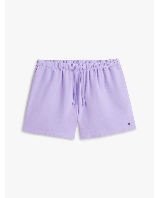 Tommy Hilfiger Purple Essential Pyjama Set With Linen