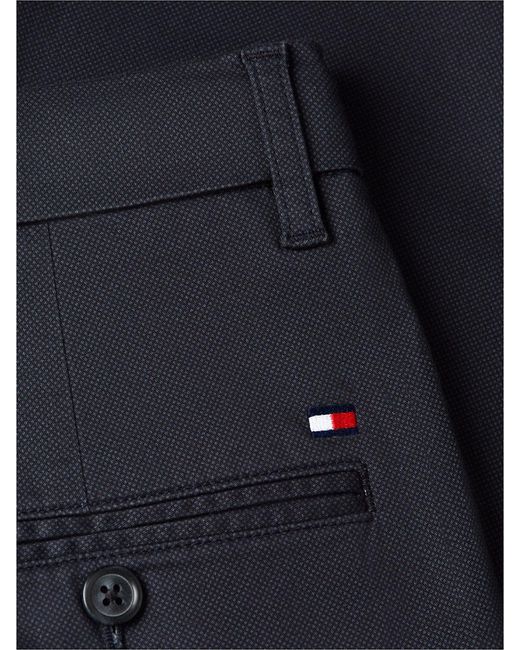 Tommy Hilfiger Blue Bleeker Slim Textured Chinos for men