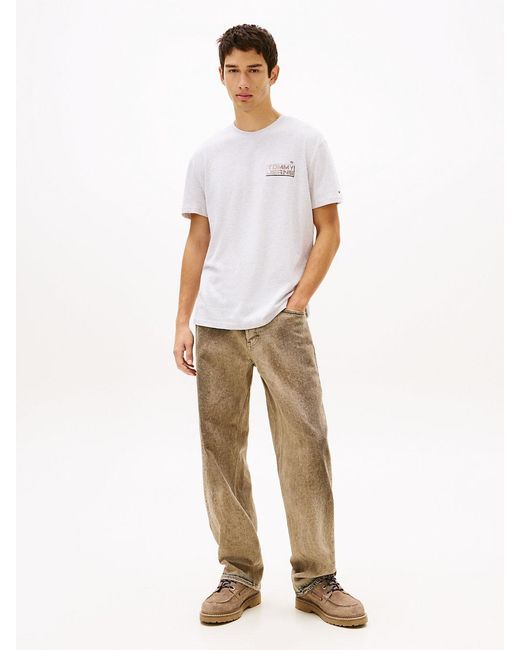 Tommy Hilfiger White Back Logo Relaxed Jersey T-Shirt for men