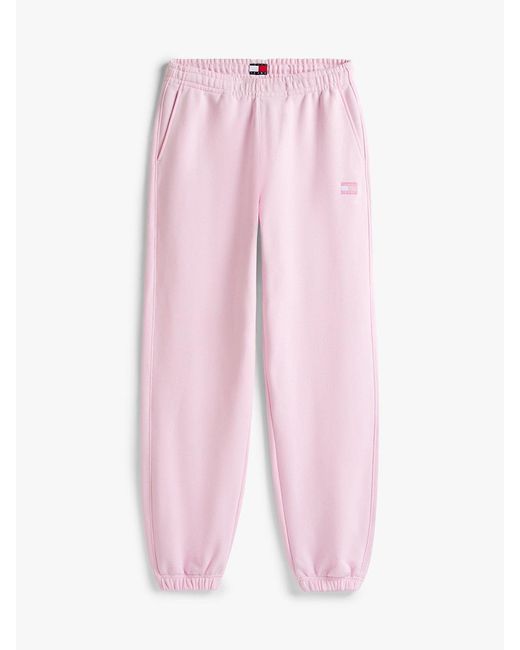 Tommy Hilfiger Pink Tommy Badge Relaxed Cuffed Leg Joggers