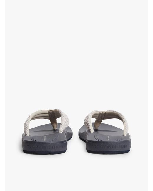 Tommy Hilfiger White Contoured Footbed Flip-Flops for men