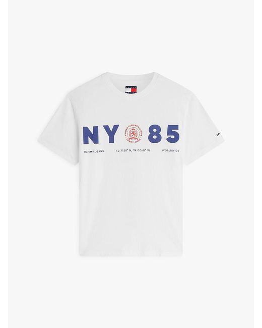 Tommy Hilfiger White Back Logo Relaxed Jersey T-Shirt for men