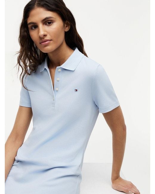 Tommy Hilfiger White 1985 Slim Pique Mini Polo Dress