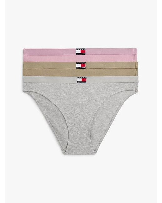 Tommy Hilfiger Set Van 3 Slips Met Heritage-Logo in het Gray