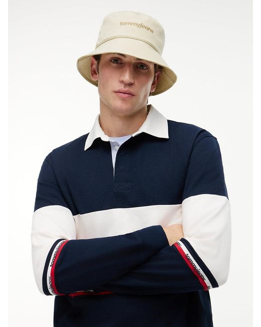 Cappello A Secchiello Con Logo Ricamato di Tommy Hilfiger in Natural da Uomo
