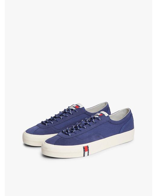 Tommy Hilfiger Blue Canvas Archive Runner Trainers for men