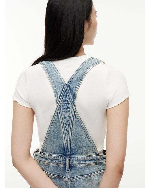 Tommy Hilfiger Blue Vintage Denim Mini Dungaree Dress