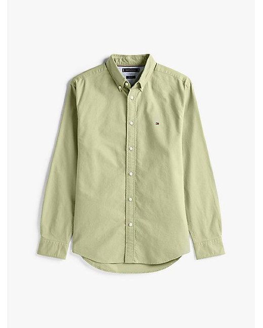 Tommy Hilfiger Regular Fit Button-Down Oxford Overhemd in het Green voor heren