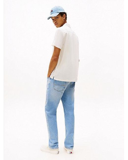 Tommy Hilfiger Regular Fit Overhemd Met Korte Mouwen in het White voor heren