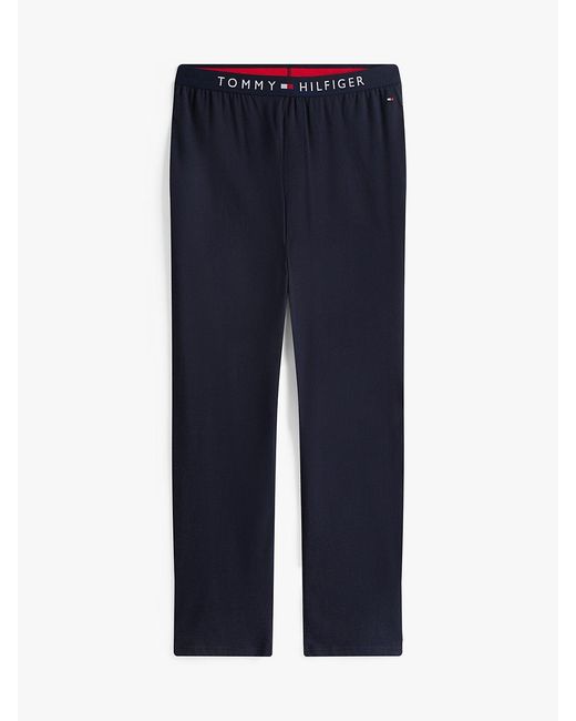 Tommy Hilfiger Blue Logo Waistband Trousers for men