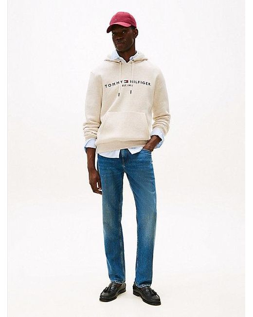 Tommy Hilfiger Plus Regular Fit Hoodie Met Logo in het White voor heren