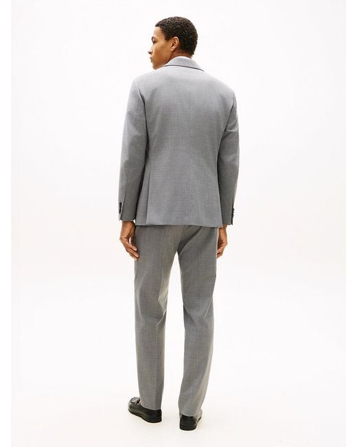 Tommy Hilfiger Gray Regular Fit Wool Blend Suit for men