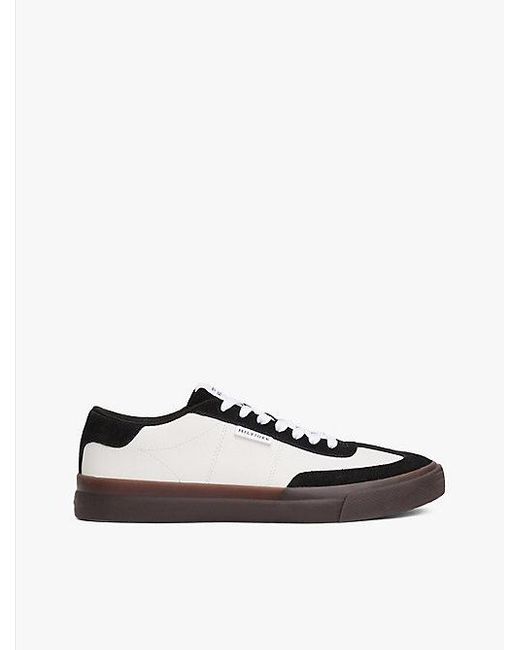 Tommy Hilfiger Suède Sneaker Met Contrasterende Cupsole in het White voor heren